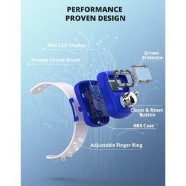 Digital Finger Hand Tally Counter, Mini Digital Colorful Tasbeeh Counter, Display Electronic Row Hand Tally Counter Tally Lap Counter, Suitable for Weaving and Sports (Pink)