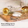 White & Gold Measuring Cups and Spoons Set - Cute