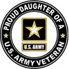 Proud Daughter of A US Army Veteran Bumper Sticker Toolbox