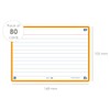 Flash Cards, Ruled with Orange Frame, A6, Pack of 80