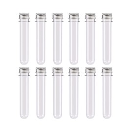 Charmoon Plastic Clear Airtight Test Tube with Lid (40ml, 12)