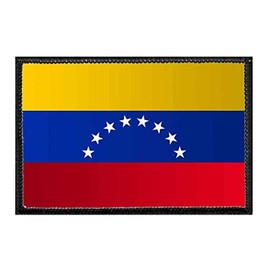 Venezuela Flag - Color | Hook and Loop Attach for Hats, Jeans, Vest, Coat | 2x3 in | by Pull Patch