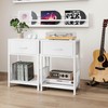 YAUKOMEL Nightstand Set of 2,End Table with Fabric Drawer,Side Table