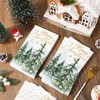 JarThenaAMCS 200Pcs Christmas Guest Napkins Watercolor Xmas Tree Snowflake Disposable