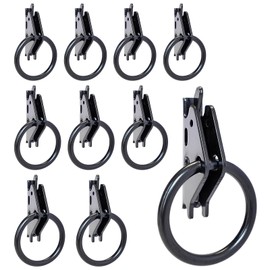 MorScan 10 Pack Steel E-Track O Ring Tie-Down Anchors, Heavy-Duty 2" Diameter O-Ring - 1,500 lb Working Load Limit, Secure Cargo in Trucks, Enclosed Trailers, Flatbeds, RVs, Vans