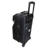 Amerileather Black Leather 26" Suitcase with Wheels (#89-0)
