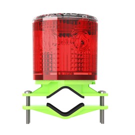 Aolyty Solar Strobe Warning Light IP54 Waterproof LED Flashing Safety Light Bright Warning Lamp Outdoor for Construction Traffic Dock Marine Beacon Road Signs (Red)
