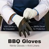 Raxwell BBQ Gloves - 6 Heat Resistant Cotton Liners +