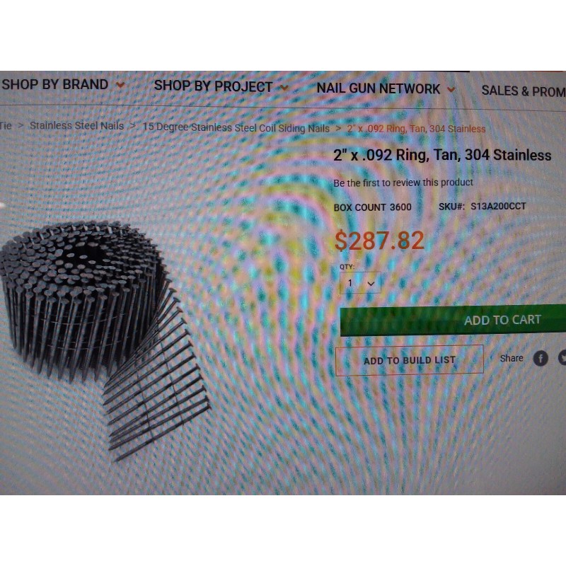 Simpson Strong-Tie S13A200SNC15 15° Wire Coil Siding Nail 0.092 x