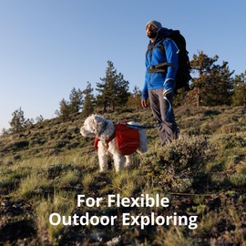 RUFFWEAR Crag Dog Lead, Everyday Dog Leash with Integrated Reflectivity, Comfortable Hand Held or Waist Worn, Lightweight & Portable, Pet Accessories for Walks, 1.8m Long, Alpine Dawn