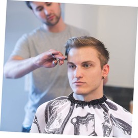 Beavorty 4pcs Hair Cutting Salon Cape Hairdressing Gown with Gentle Hair Sweep Brush and Comb for Professional Home Use for Neat Haircutting and Coloring