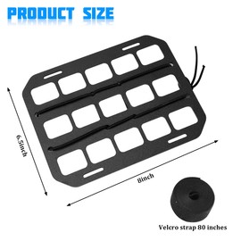 HZEL Car Headrest Organizer Rigid MOLLE Panel, Tactical Vehicle Seat Back Gear Rack EDC Pouch Tool, Modular Backpack Insert Panel for Truck Equipment Mount, Universal Automotive Accessories