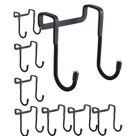 8 Ganchos Para Gabinete En Forma De S Doble De Acero Inoxidable 304 Adecuados Para Cocina, Armario, Baño, Cajón Puerta De Gabinete Puerta De Gabinete. Puedes Colgar Bolsos, Ropa Y Toallas.(Black)