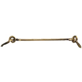 Hook and Eye Latch 7.5cm Retro Cabin Hooks Outside Solid Brass Door Hook Latches Window Cabinet Latches for Door Gate Window Closet Shed Bronze
