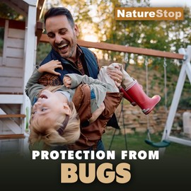 NatureStop Eco-Friendly Bug Spray, DEET-Free Insect Repellent for Skin & Outdoor Protection, 6 oz (180mL)