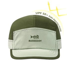 BASSDASH Ultralight UPF 50+ Soft Baseball Caps Unstructured Quick Dry Folding Hat Adjustable for Men Woman Outdoor Activities, Greyish Green/Olive Green, One Size