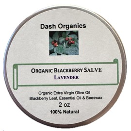 Generic Organic Herbal Salve | 2oz | Blackberry Leaf Salve | Lavender Scented | Made with Organic Extra Virgin Olive Oil (Blackberry Leaf)