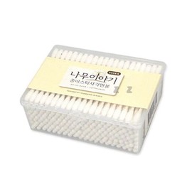 Paper Stick Square Cotton Swab 200P Hygiene Beauty Earpick ear cleaning 3ea