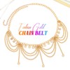 Brishow Gold Sequins Waist Chain Layered Belly Chain Body Chain