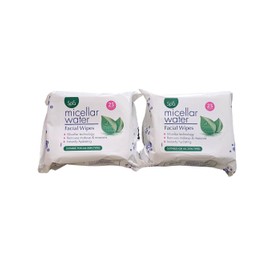 Crwp Micellar Water Facial Wipes, 25 Wipes, All Skin Types, Pack of 2 with crwp card.
