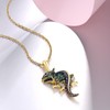 Santuzza 925 Sterling Silver Colorful Chameleon Pendant Gemstone Animals Pendant
