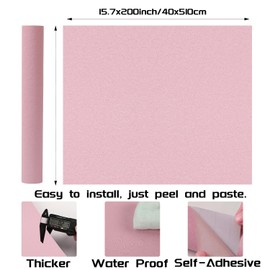 LOVADA Peel and Stick Wallpaper Pink Silk Wall Paper - 15.7 x 200 Inch Self Adhesive Wallpaper Peel and Stick, Easy to Paste Wall Contact Paper for Stand Liner, Table and Door Makeover Decor