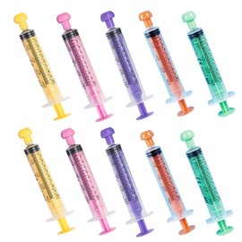 TDGBIH 10 PCS 10ml Pet Syringe Feeder Professional Plastic Syringe and Cover Individually Sealed Measuring Syringe Tools for Scientific Labs, Liquid Dispensing, Feeding Pets,Pet and Party Supplies