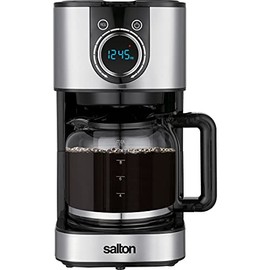 Salton FC2074 Coffee Maker, 13"x6.6"x8.7", Stainless Steel, Black