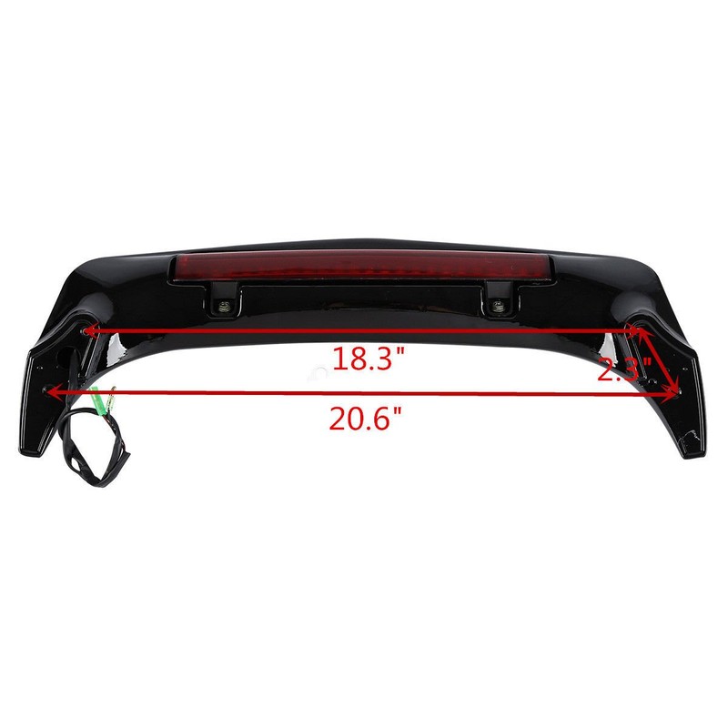 TCMT Trunk Spoiler w/Red LED Brake Light Fit Honda Goldwing