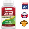 Best Naturals Ginseng Complex 1000 mg 120 Capsules (120 Count