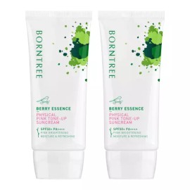 Montree 본트리 베리에센스 무기자차 핑크톤업 선크림 50ml 2개/SPF50+PA4+/눈시림없는 썬크림 Bontree Berry Essence Mineral Sunscreen Pink Tone-Up 50ml 2-pack / SPF50+ PA++++ / Non-Stinging Sunscreen