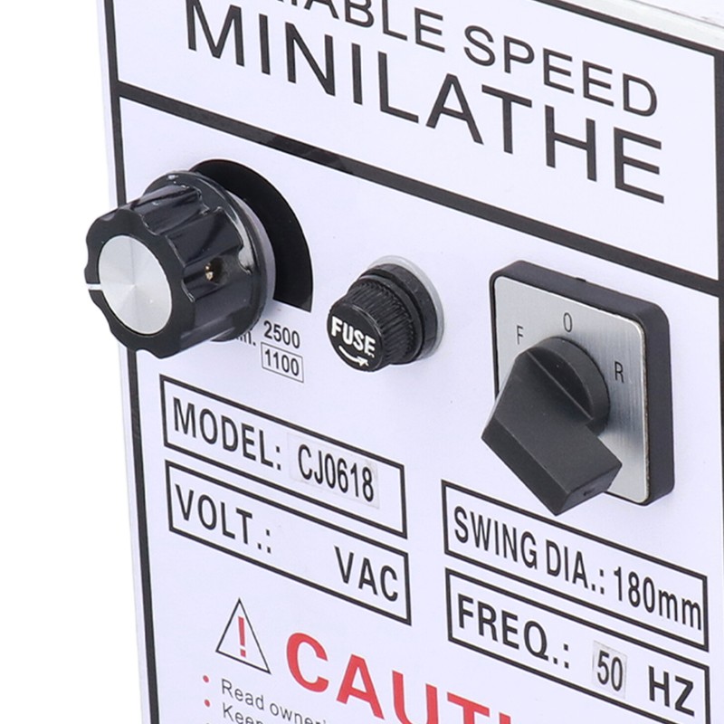 Lathe Control Box Speed Controller Assembly Switch Fuse for 0618‑3B