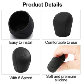 Car Gear Shift Knob Cover for Acura TLX First Generation 2015 2016 2017, Non Slip Design Cap Manual Shifter Head Ball Replacement Accessories,A/Black