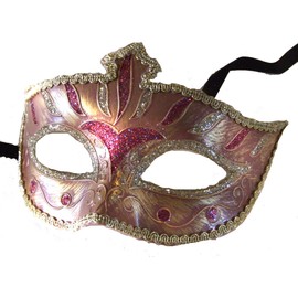 Griffin Trader Venetian Eye Mask Purple & Silver Costume Prom Party Mardi Gras New Orleans