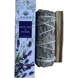 Spiritual Cleansing Kit – White Sage Air Freshener, Sage Stick & Palo Santo Stick | Purify, Cleanse & Refresh Your Space (Lavender)