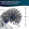 PooLiFE 17.5 inch pool brush with round ends for wall