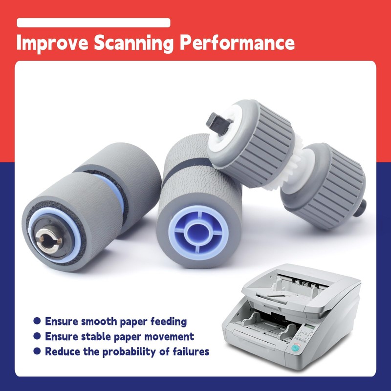 Dusledel 3 PCS Set 4009B001 Scanner Exchange Roller Kit Compatible