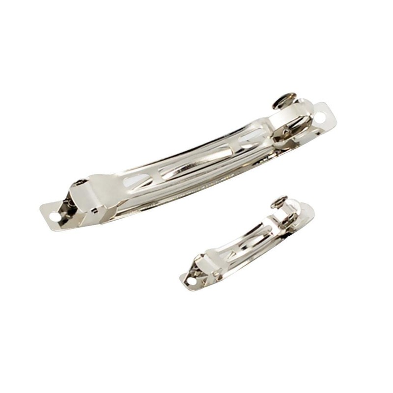 zalati Long Hair Clips French Barrette Metal Silver DIY Hair