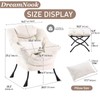 DreamNook Lazy Chair with Ottoman, Modern Accent Chair with Lumbar