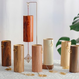 Chakra Chimes Natural Bamboo Wind Chimes Meditation Chord Windchime Windbell for Outdoor Garden Patio Home Decoration Zen Meditation Relaxation