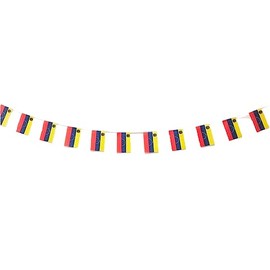 Venezuela Flag Pack of 40 Venezuela Flag 11.4 m Venezuela Bunting Venezuela National Flag 14 x 21 cm for Garden Bar Decorations (Venezuela)