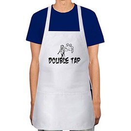 Makoroni - DOUBLE TAP Zombie Apron Adjustable Kitchen Chef Apron with 2 Pockets Cooking Baking, DesG10