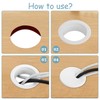 Cable Grommet Desk White 38 mm Cable Hole Cover Plastic