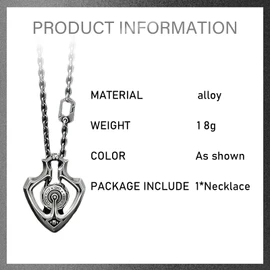 GAUEIOUR Mechanical Rotatable Gear Pendant Necklace,Luxury Pendant, Retro Punk Necklace, Dominant Personality, Suitable for Both Men and Women