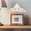 Sungmor Victorian Style Cast Iron Wall Plaque, Antique White Fleur