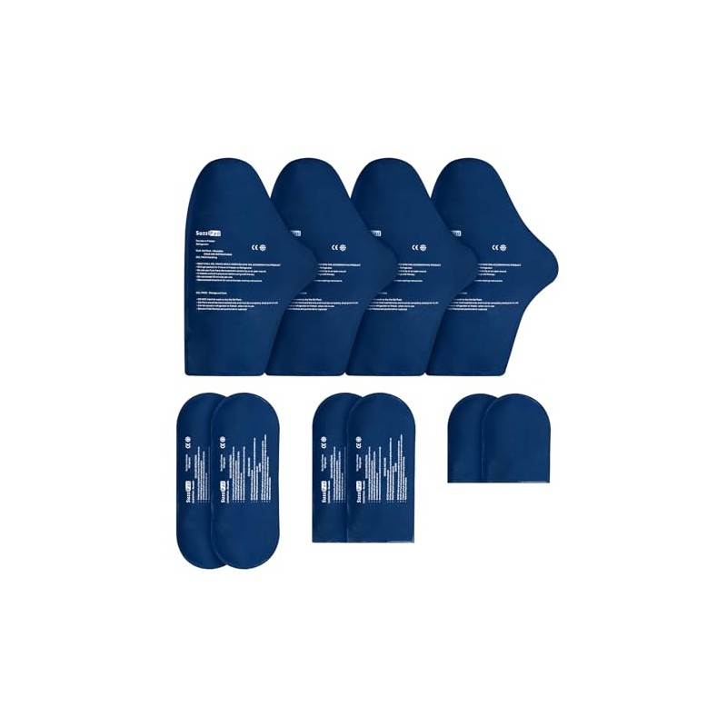 SuzziPad Replacement Ice Gel Packs(10-Piece Set), S/M