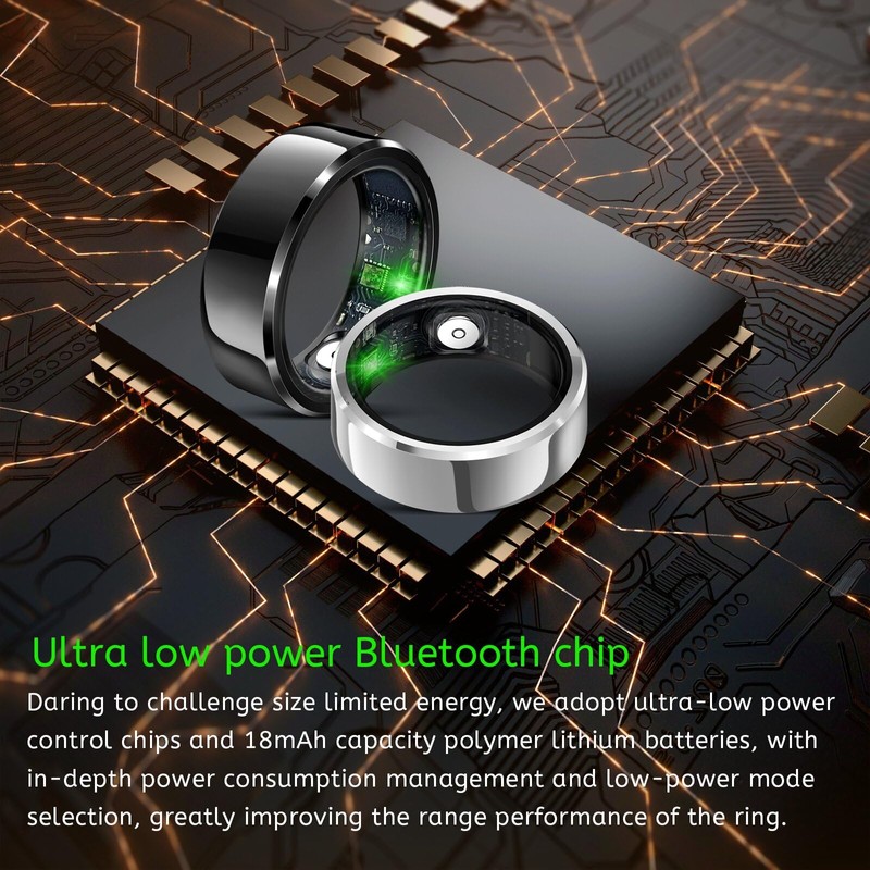 Twievo Smart Ring, Fitness Tracker Ring with Charging Case, IP68