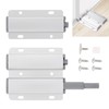 HOJLKLD Double Push to Open Door Latch, 2 Pack Magnetic