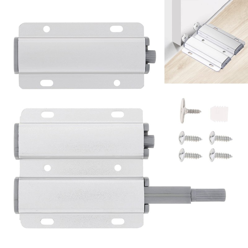 HOJLKLD Double Push to Open Door Latch, 2 Pack Magnetic