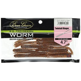 EVERGREEN Worm Twin Tail Ringer 4.7" Cinnamon Blue/Silver #15 Lure